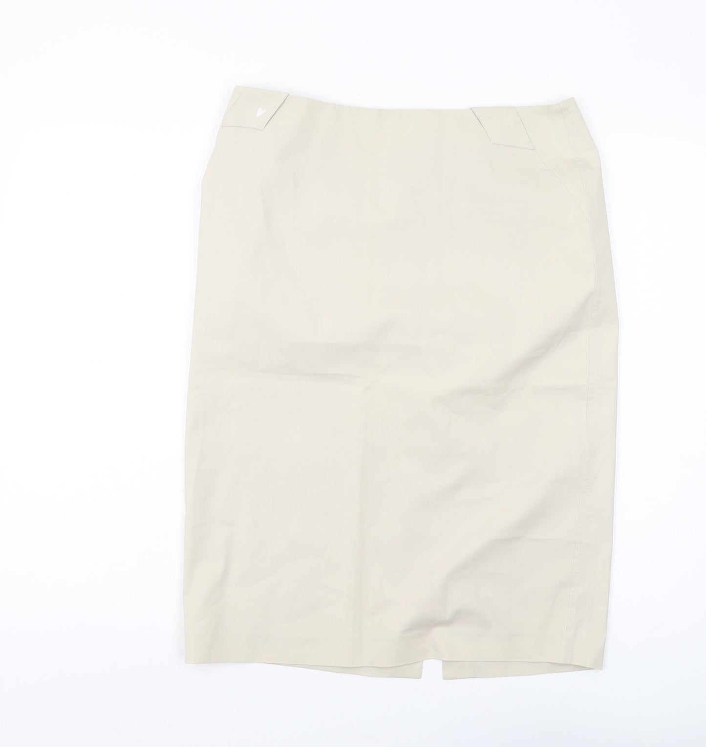 Per Una Women's Beige Pencil Skirt - Size 14