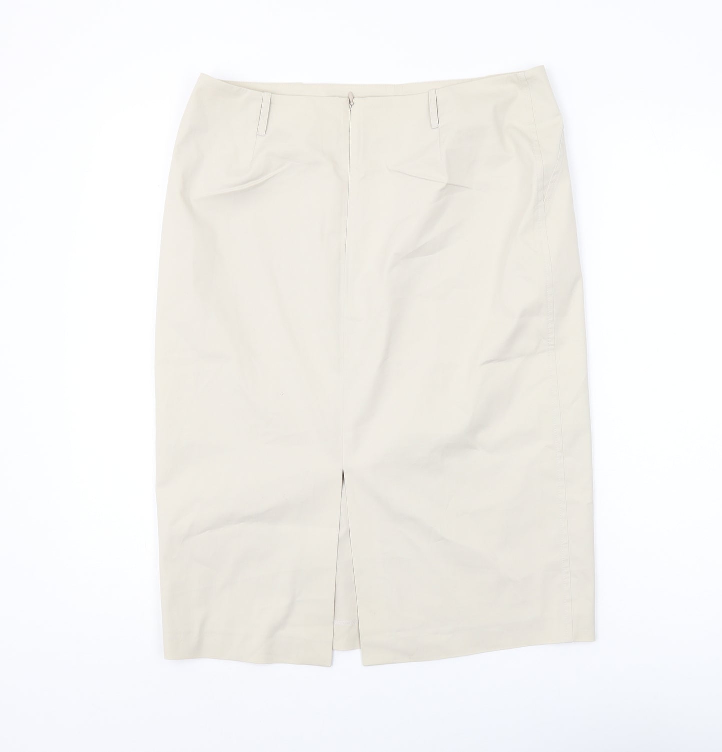 Per Una Women's Beige Pencil Skirt - Size 14