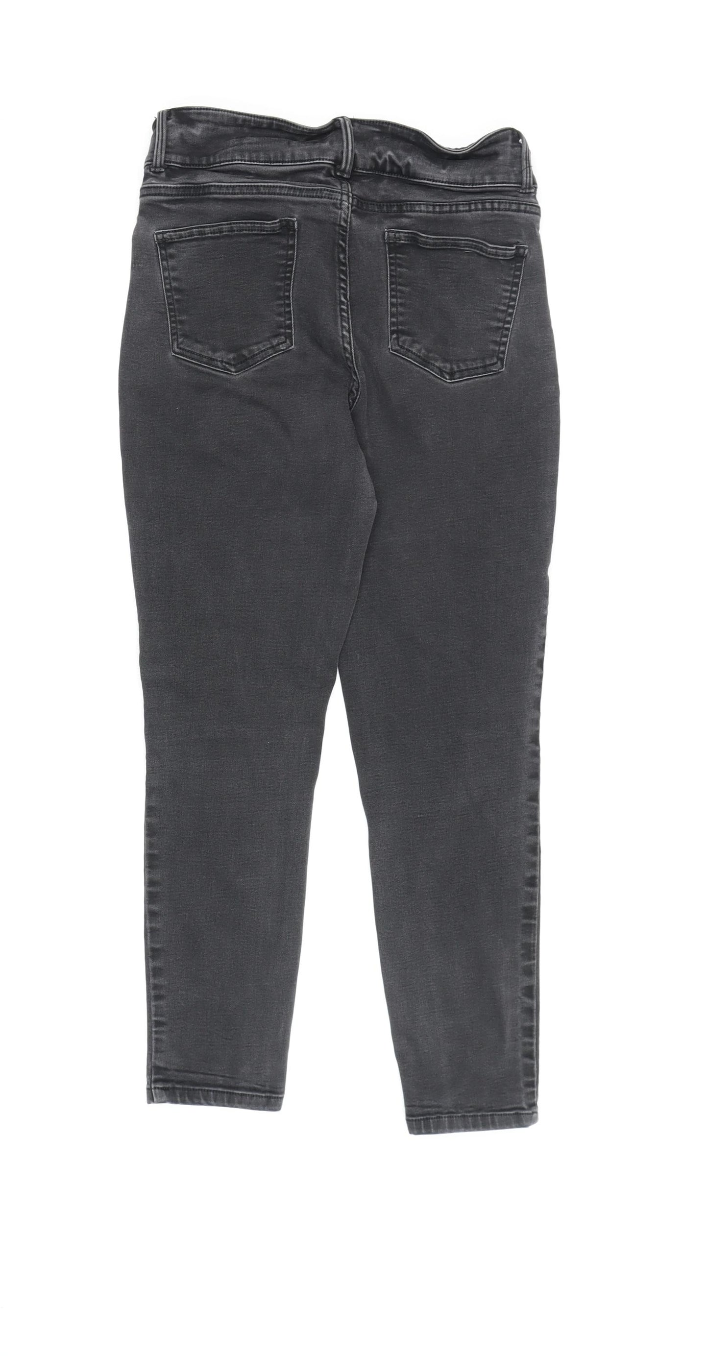 Zara Women’s Black Skinny Jeans, Size M, Mid-Rise Stretch Denim
