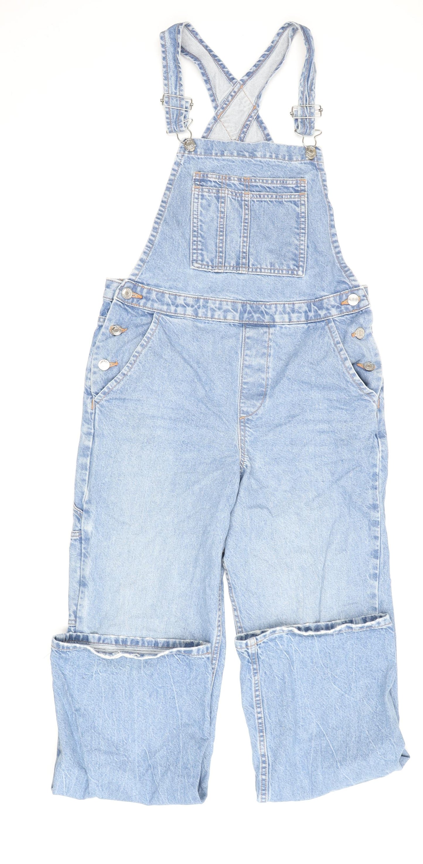 ASOS DESIGN Women's Blue Denim Dungarees Size 8