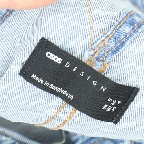 ASOS DESIGN Women's Blue Denim Dungarees Size 8