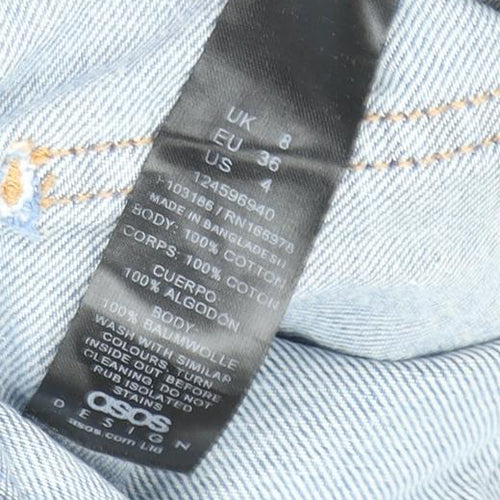 ASOS DESIGN Women's Blue Denim Dungarees Size 8