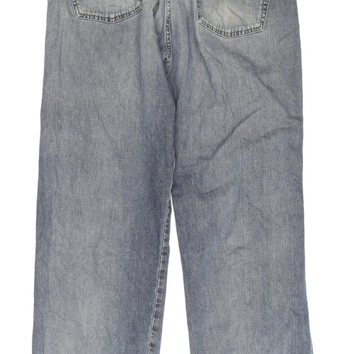 Mavi Men's Blue Wide-Leg Denim Jeans Size 36
