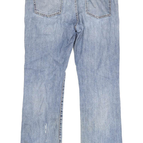 Gap Men's Blue Bootcut Jeans, Size 32, Distressed