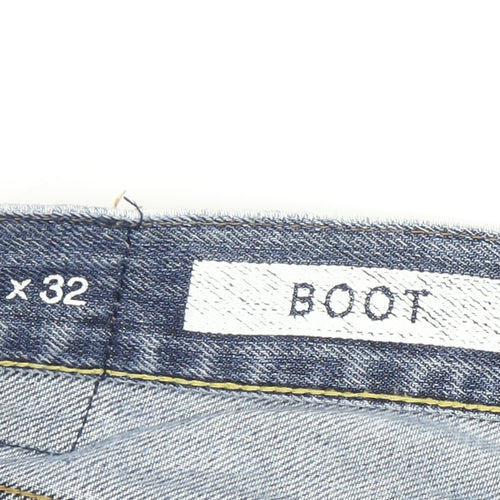 Gap Men's Blue Bootcut Jeans, Size 32, Distressed