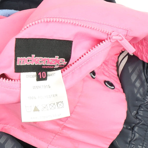 McKenzie Women's Pink Hooded Windbreaker Jacket Size 10