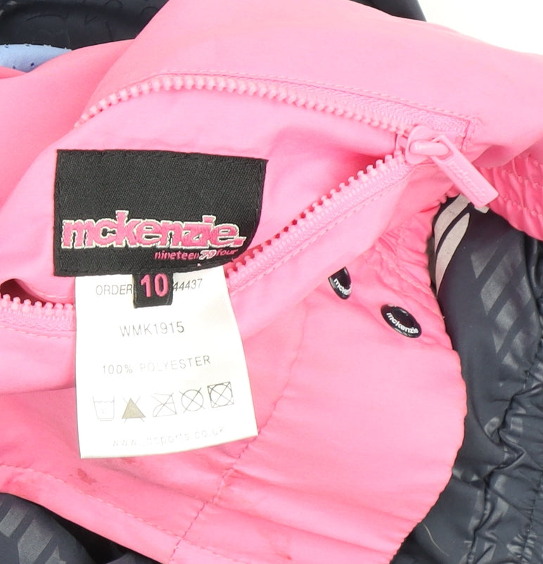 McKenzie Women's Pink Hooded Windbreaker Jacket Size 10