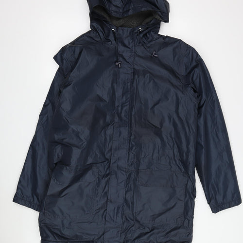 Cotton Traders Women's Blue Hooded Parka Jacket M