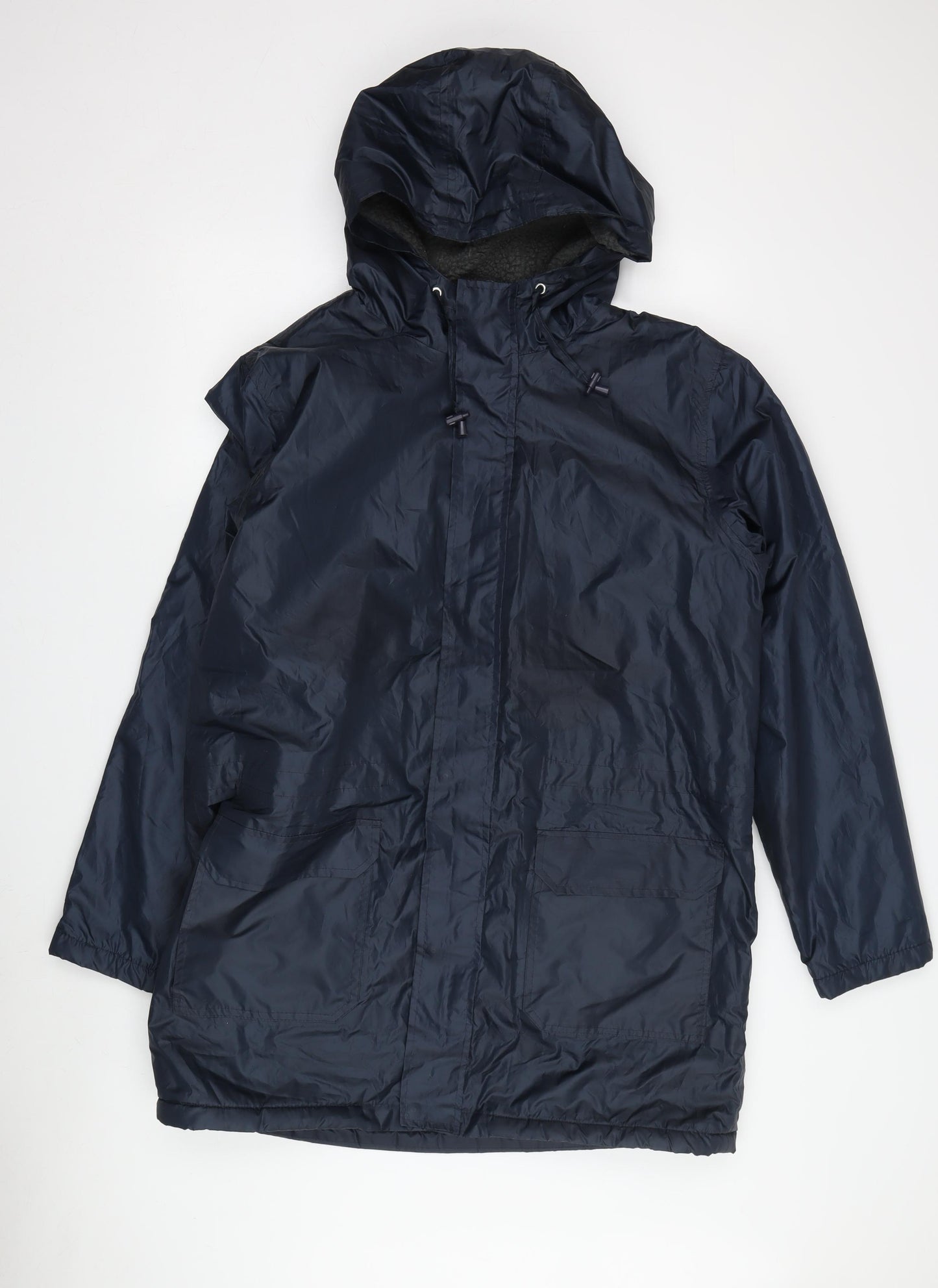 Cotton Traders Women's Blue Hooded Parka Jacket M