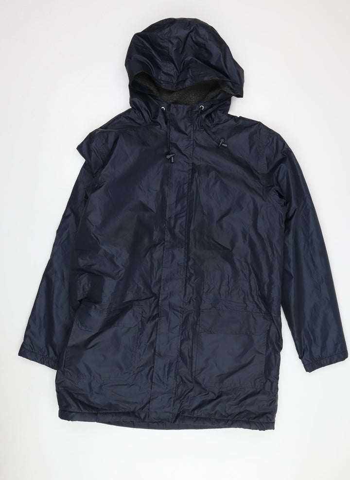 Cotton Traders Women's Blue Hooded Parka Jacket M