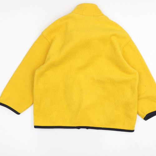 Kid Cool Boys Yellow Fleece Jacket XS with Full Zip