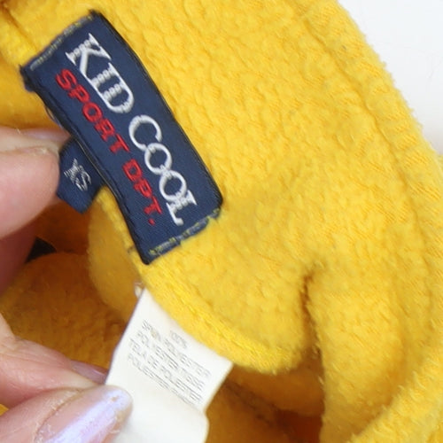 Kid Cool Boys Yellow Fleece Jacket XS with Full Zip