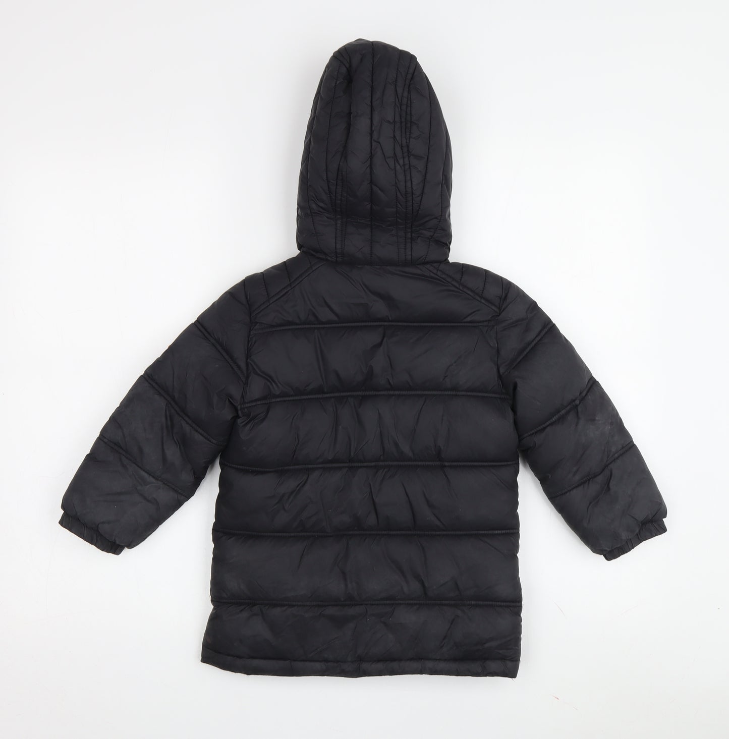 Joules Boys Black Hooded Puffer Jacket 5 Years