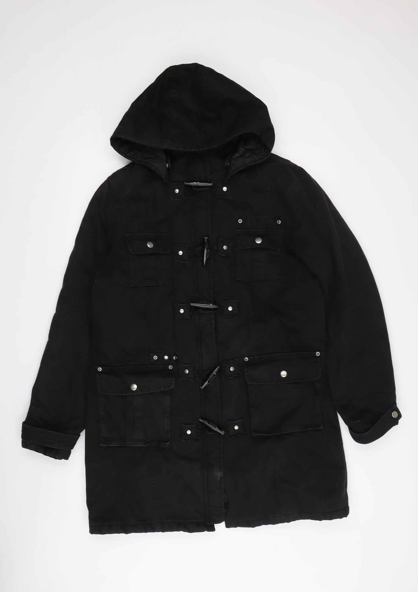 Dorothy Perkins Women's Black Parka Jacket Size 14