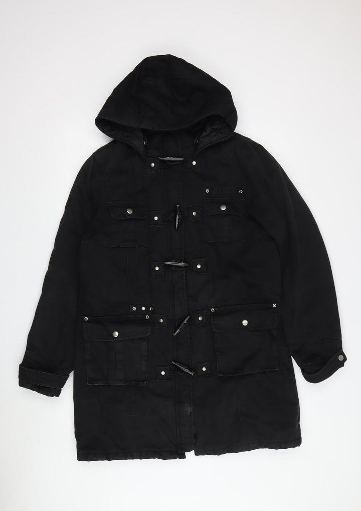 Dorothy Perkins Women's Black Parka Jacket Size 14