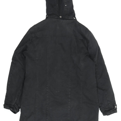 Dorothy Perkins Women's Black Parka Jacket Size 14