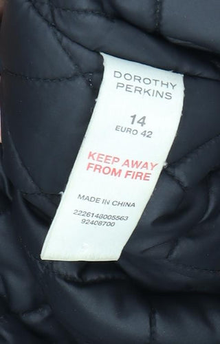 Dorothy Perkins Women's Black Parka Jacket Size 14