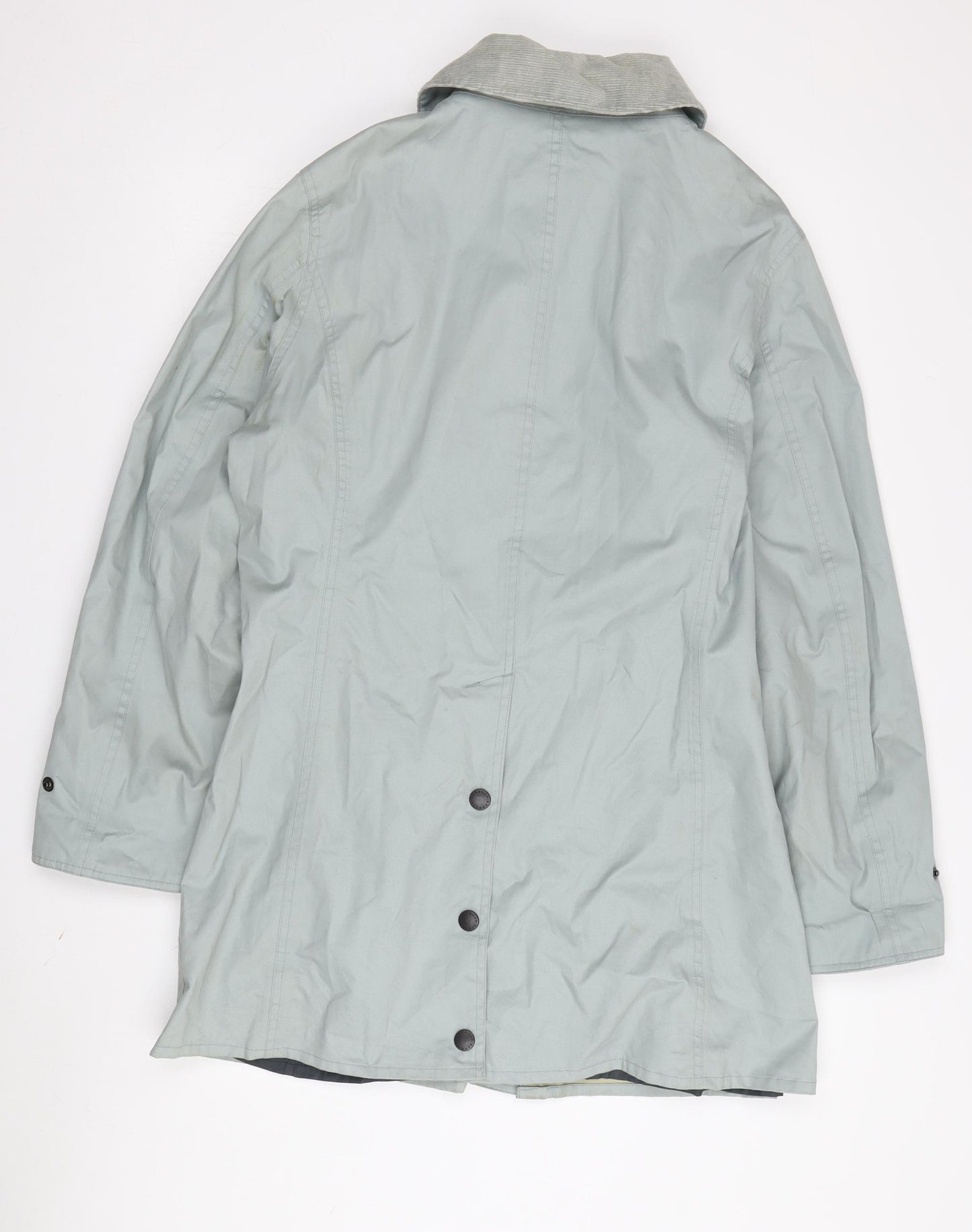 Barbour Women's Green Rain Coat XL with Button Accents