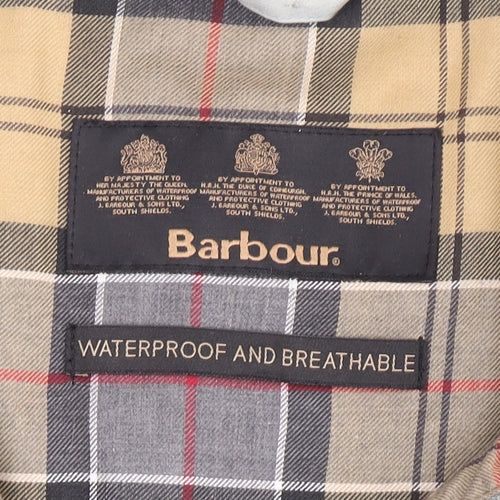 Barbour Women's Green Rain Coat XL with Button Accents