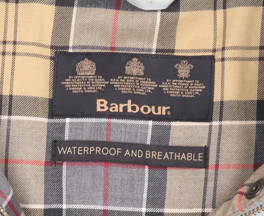 Barbour Women's Green Rain Coat XL with Button Accents