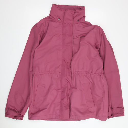 Outdoor Essentials Women's Pink Waterproof Hooded Jacket