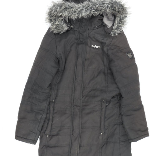 Craghoppers Women's Black Parka Coat UK 10 Waterproof