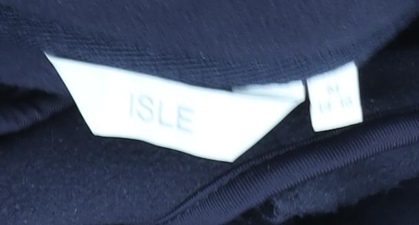 ISLE Women's Blue Mid-Length Fleece Zip Jacket M