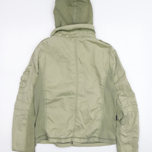 Topshop Women's Green Military Jacket Size 14