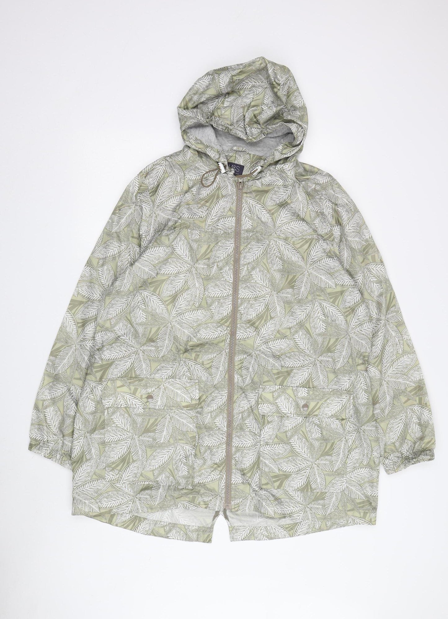 M&S Women's Multicoloured Floral Rain Coat L