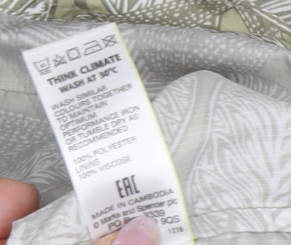 M&S Women's Multicoloured Floral Rain Coat L