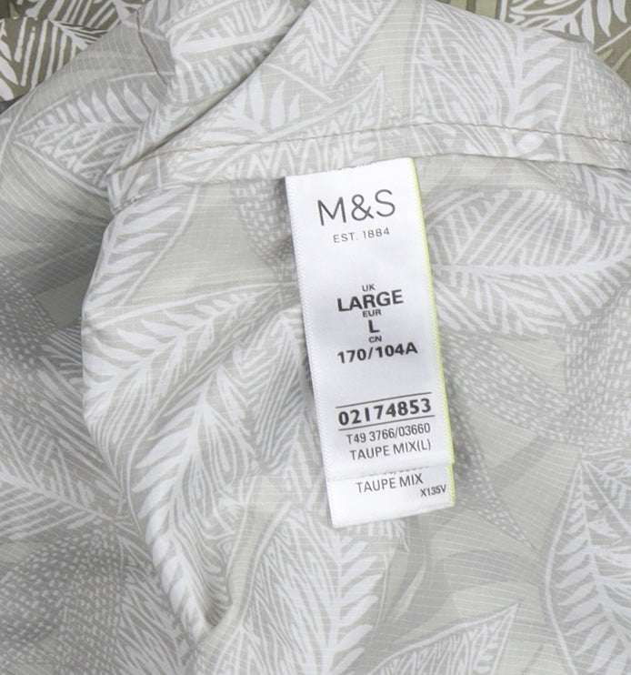 M&S Women's Multicoloured Floral Rain Coat L