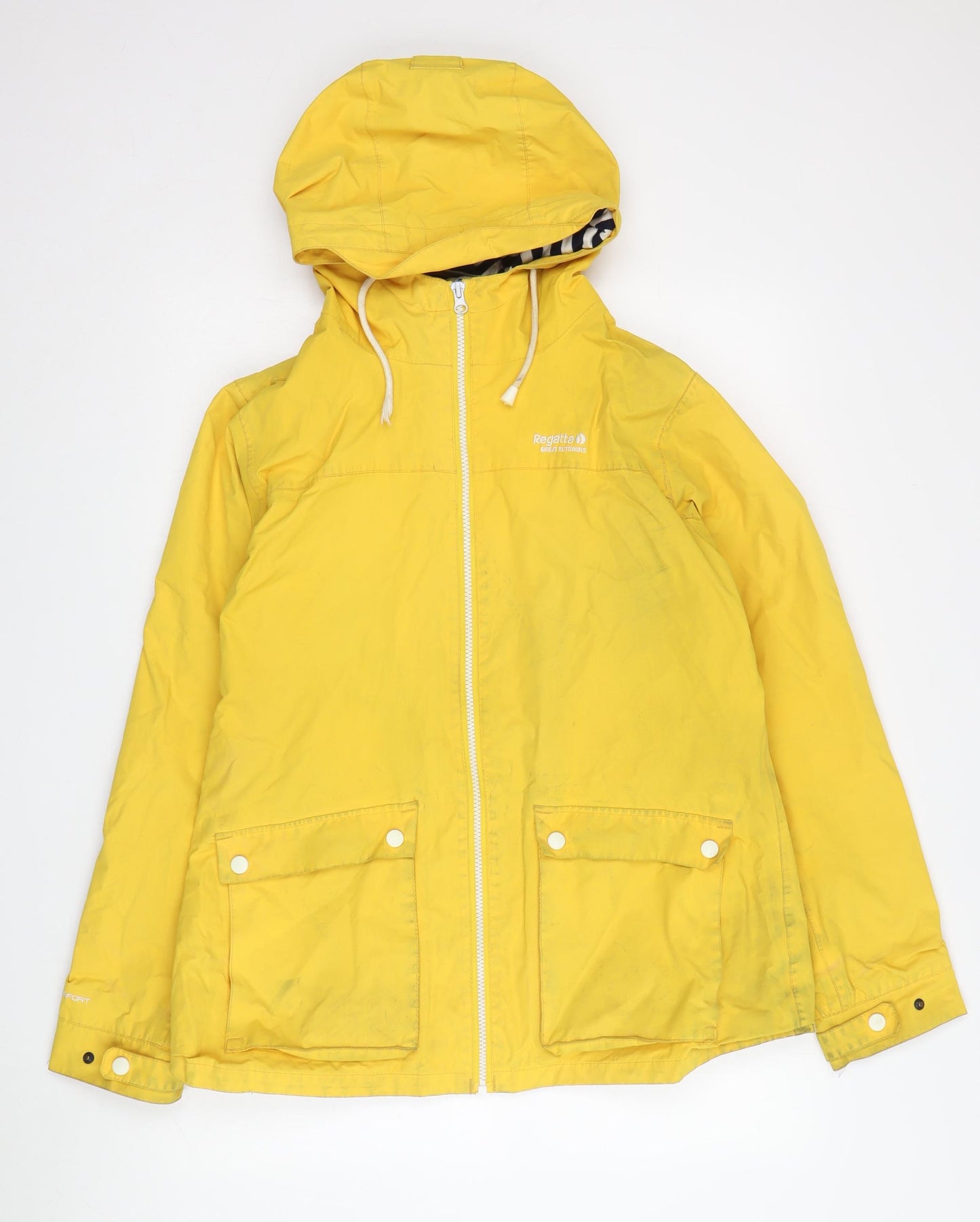 Regatta Women’s Yellow Rain Coat, Size 16, Waterproof