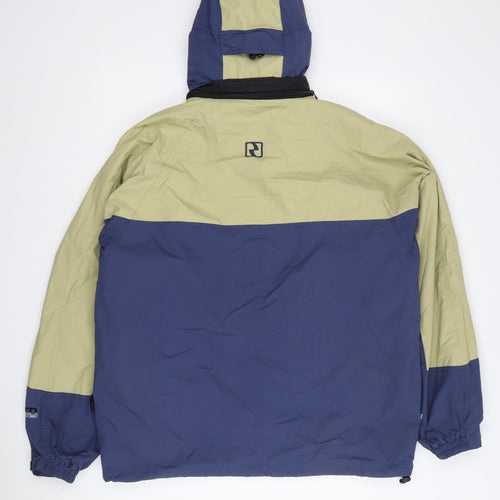 Ride Snowboards Men's Green Blue Hooded Puffer Jacket S