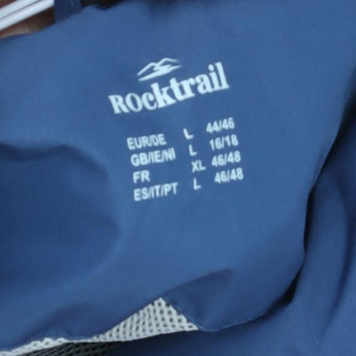 Rocktrail Women's Blue Waterproof Rain Coat Jacket Size 16