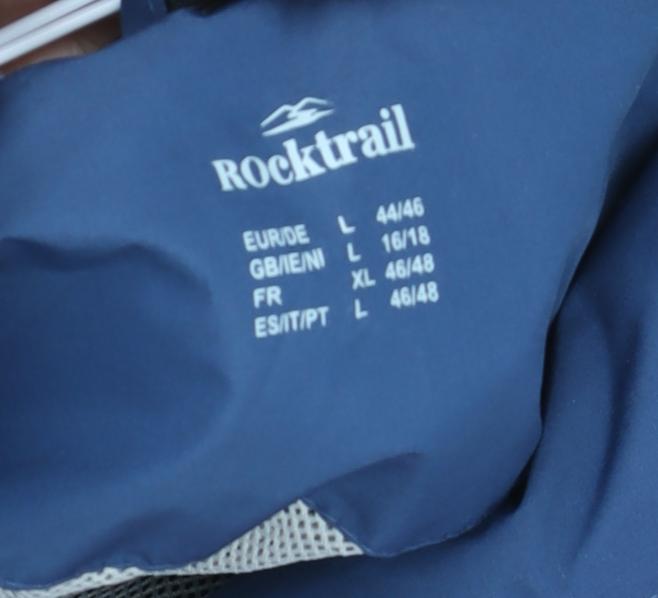 Rocktrail Women's Blue Waterproof Rain Coat Jacket Size 16