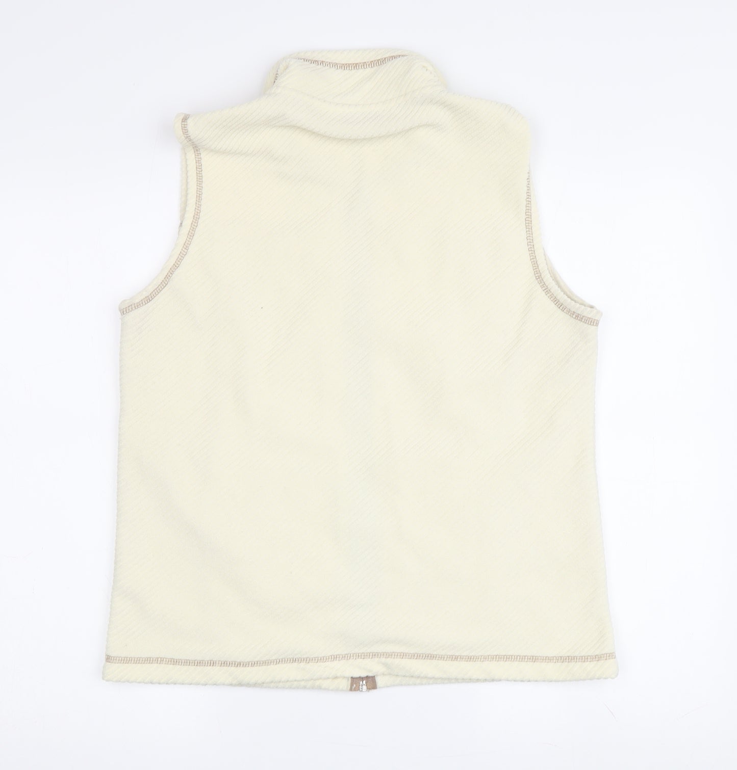 Amoretti Women's Ivory Waistcoat, Size S, Casual Sleeveless