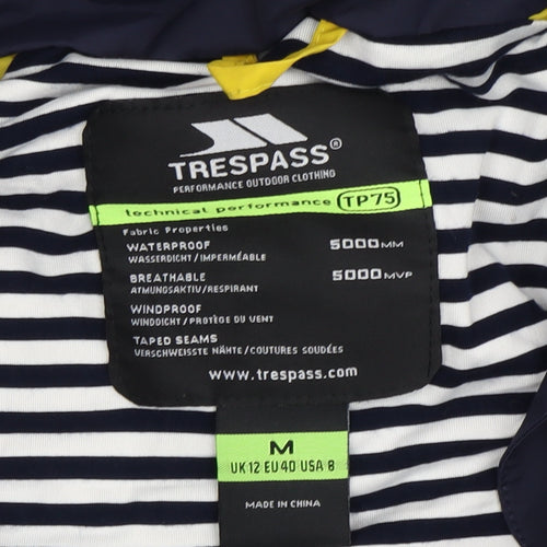 Trespass Women's Blue Hooded Parka Jacket M