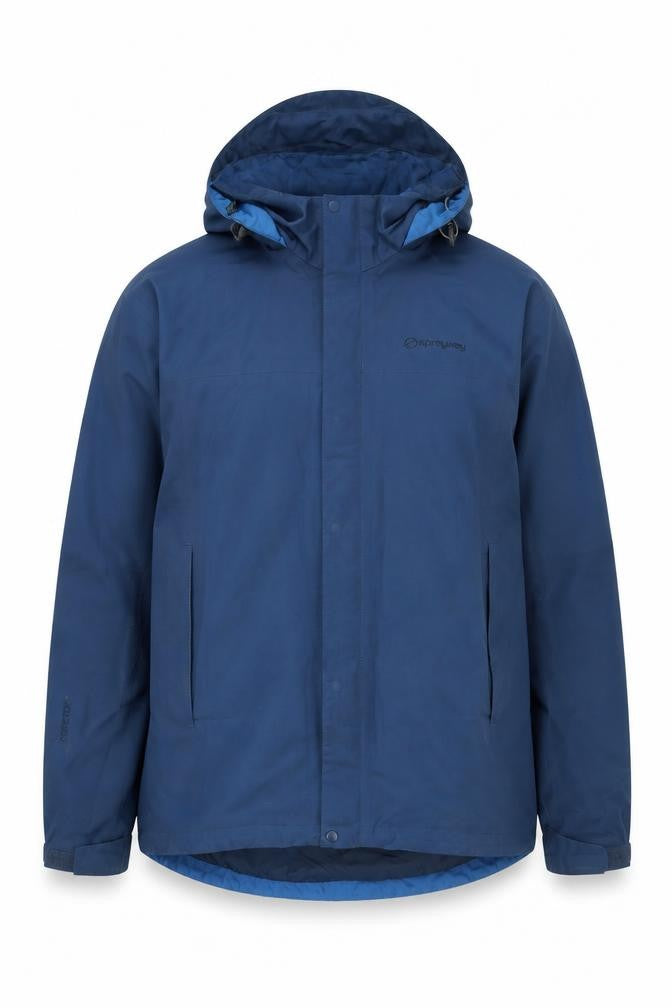 Front view of Sprayway Men's Blue Parka Jacket S Waterproof