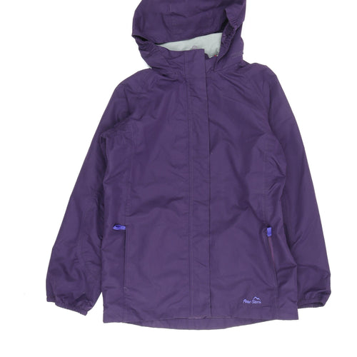 Peter Storm Women’s Purple S Hooded Rain Jacket, Waterproof