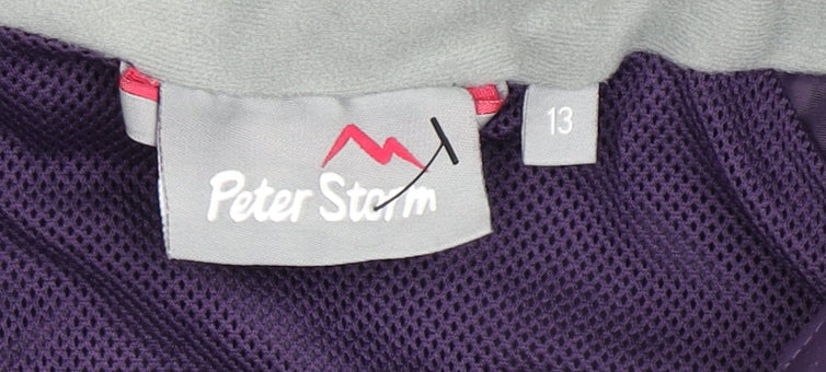 Peter Storm Women’s Purple S Hooded Rain Jacket, Waterproof