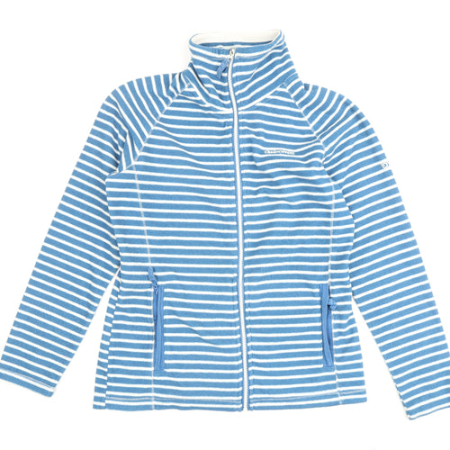 Craghoppers Women's Blue Striped Fleece Zip Jacket Size 12