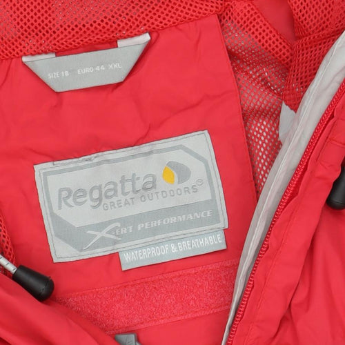 Regatta Women's Red Rain Coat Size 18 Waterproof Jacket