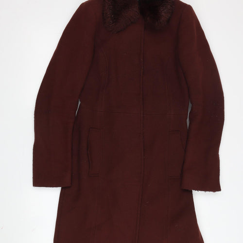 French Connection Women's Brown Wool Overcoat Size 12