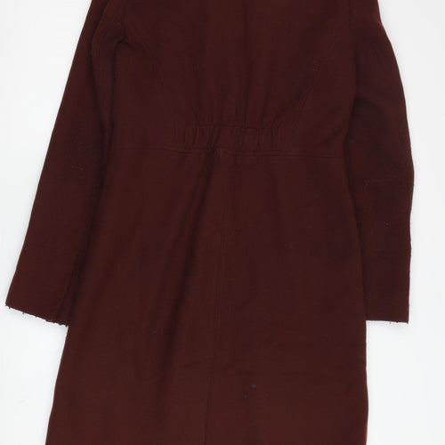 French Connection Women's Brown Wool Overcoat Size 12