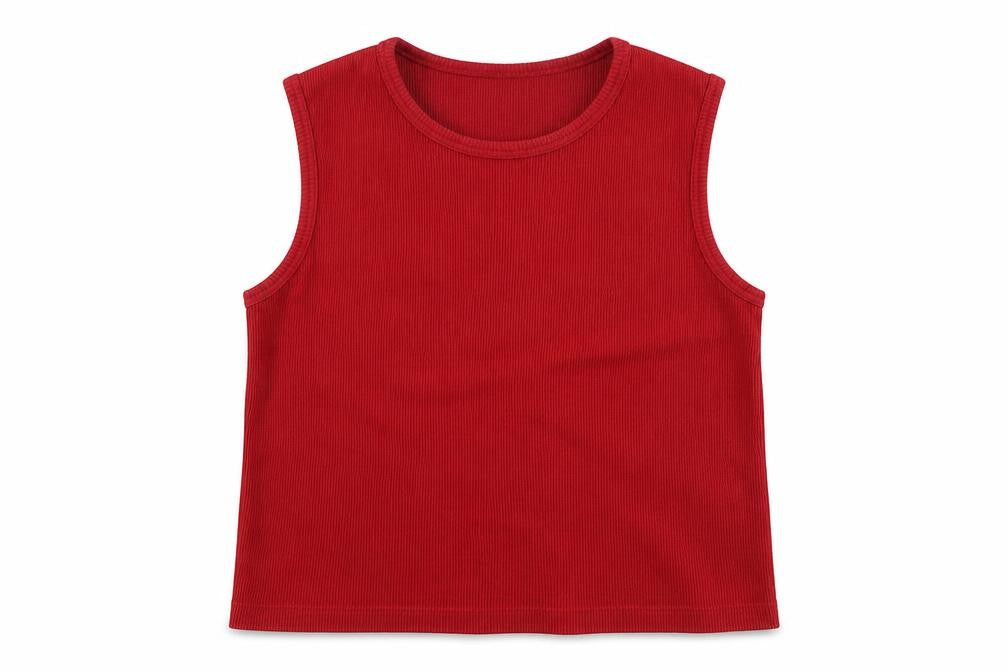 Front view of Cotton Traders Women's Red Tank - Medium