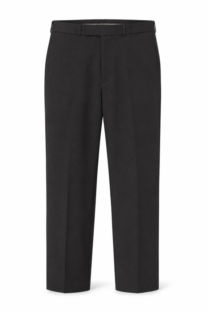 Front view of Greenwoods Men's Black Dress Pants Regular Fit 38