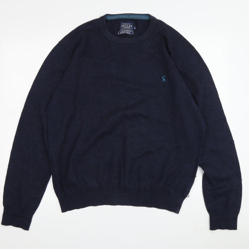 Joules Men's Blue Pullover Jumper L - Wool Crew Neck