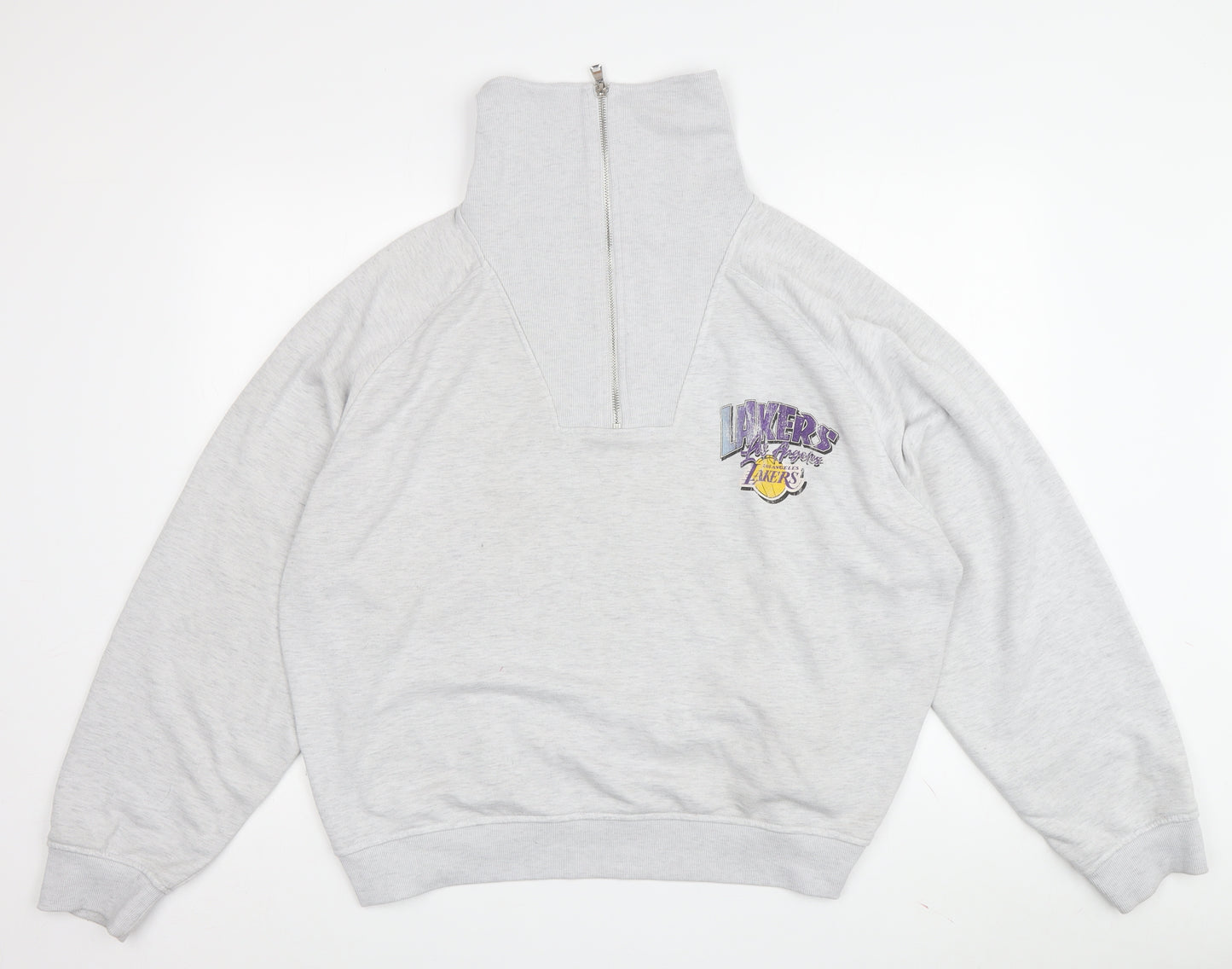 NBA Men's Grey XL Graphic Pullover Sweatshirt