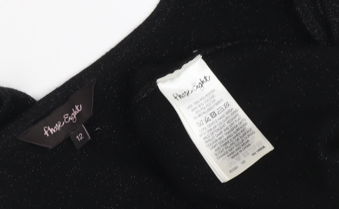 Phase Eight Women's Black Bodycon Dress Size 12