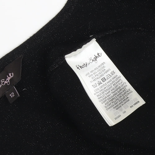 Phase Eight Women's Black Bodycon Dress Size 12